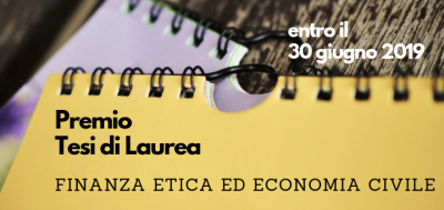 Premio per tesi di laurea su finanza etica ed economia civile