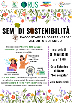 Festival dello Sviluppo Sostenibile 2024: grande partecipazione per “Semi di Sostenibilità” all’Orto Botanico di Tor Vergata