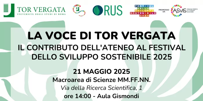 La voce di Tor Vergata: il contributo dell’Ateneo al Festival dello Sviluppo Sostenibile 2025
